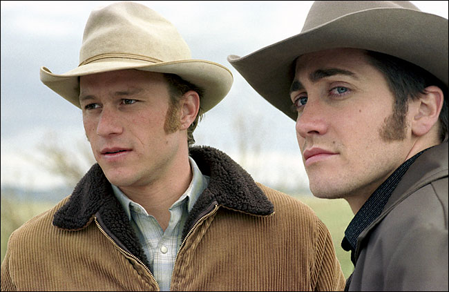 Heath Ledger and Jake Gyllenhaal in Brokeback Mountain (2005), directed by Ang Lee.